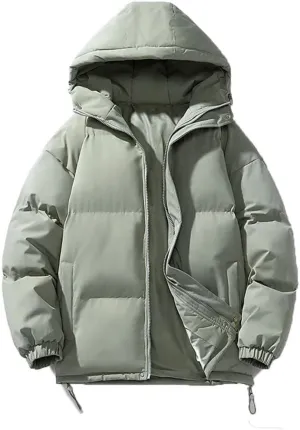 Men Winter Parkas Cotton-Padded Coats Puffer Jackets Outdoor Casual Windbreaker Thick Warm Hooded Coat