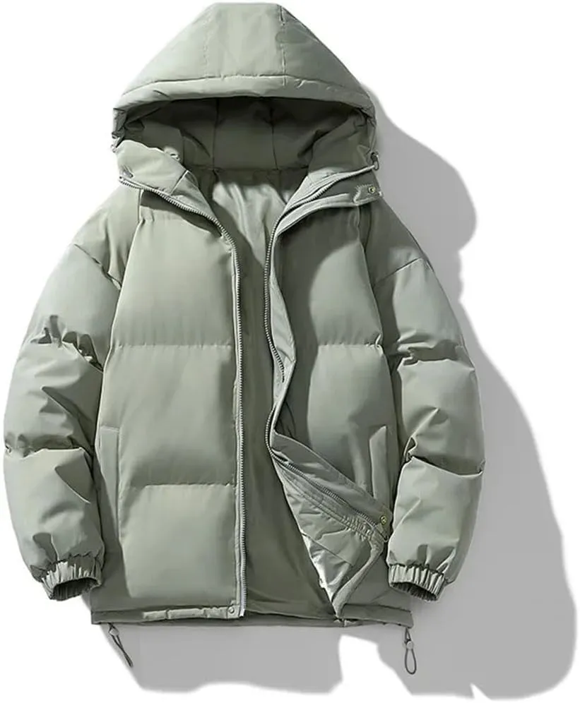 Men Winter Parkas Cotton-Padded Coats Puffer Jackets Outdoor Casual Windbreaker Thick Warm Hooded Coat