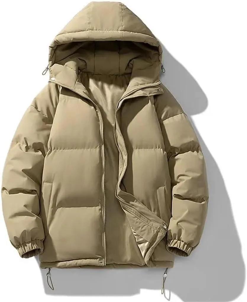 Men Winter Parkas Cotton-Padded Coats Puffer Jackets Outdoor Casual Windbreaker Thick Warm Hooded Coat