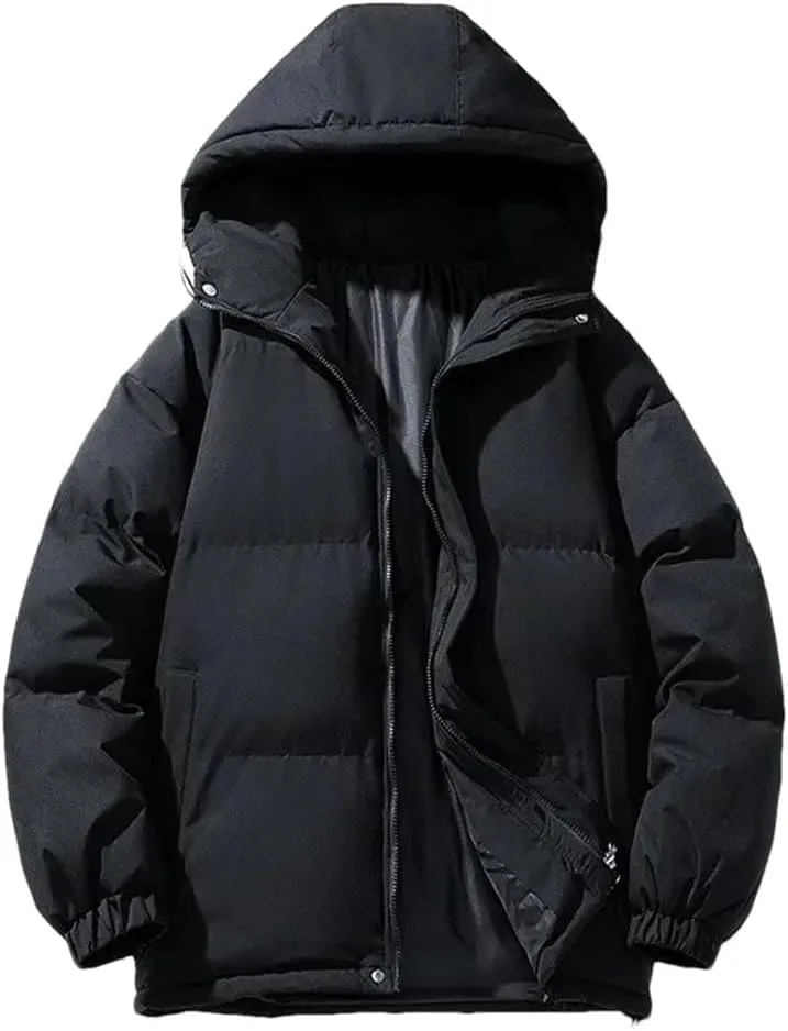 Men Winter Parkas Cotton-Padded Coats Puffer Jackets Outdoor Casual Windbreaker Thick Warm Hooded Coat