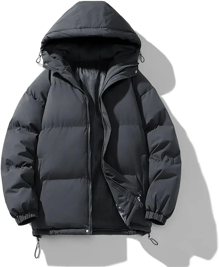 Men Winter Parkas Cotton-Padded Coats Puffer Jackets Outdoor Casual Windbreaker Thick Warm Hooded Coat
