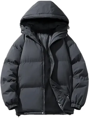 Men Winter Parkas Cotton-Padded Coats Puffer Jackets Outdoor Casual Windbreaker Thick Warm Hooded Coat