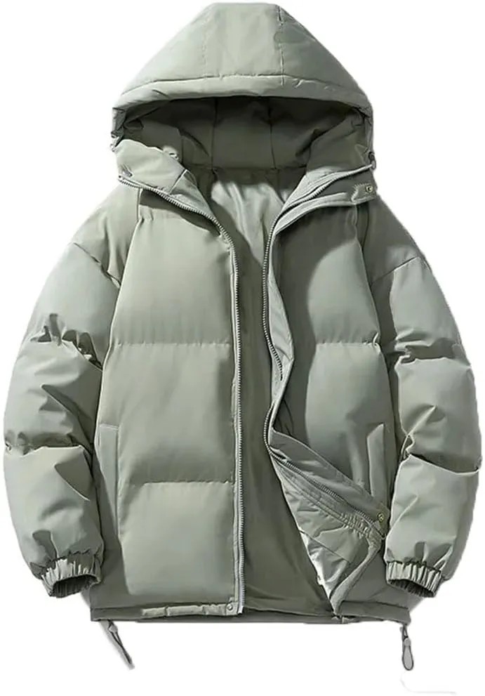 Men Winter Parkas Cotton-Padded Coats Puffer Jackets Outdoor Casual Windbreaker Thick Warm Hooded Coat