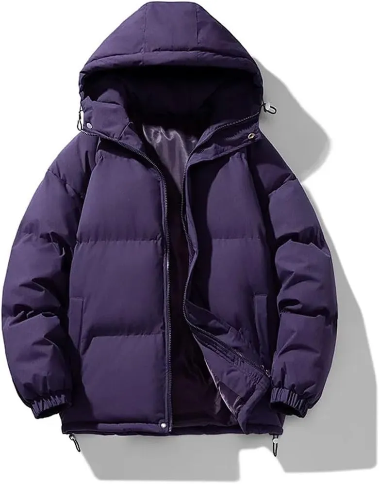 Men Winter Parkas Cotton-Padded Coats Puffer Jackets Outdoor Casual Windbreaker Thick Warm Hooded Coat