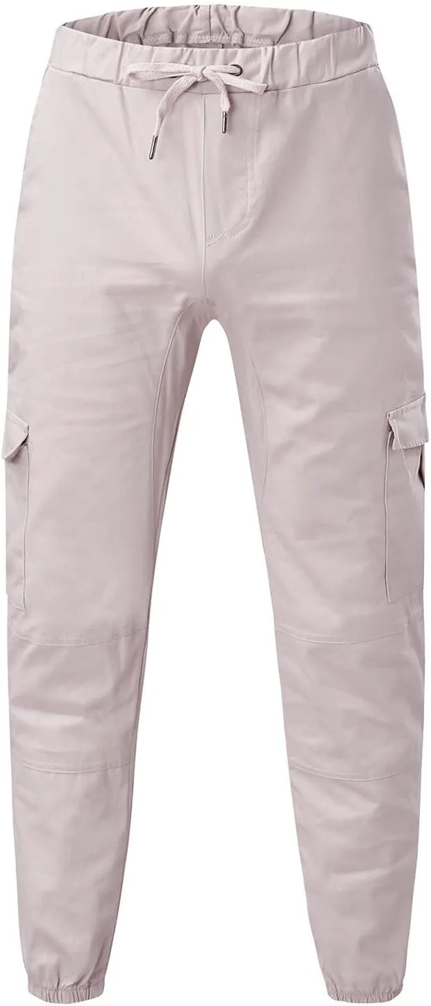Mens 2023 Fashion Joggers Drawstring Waist Pants Sport Sweatpants Work Sports Loose Fit Hiking Trousers with Pockets