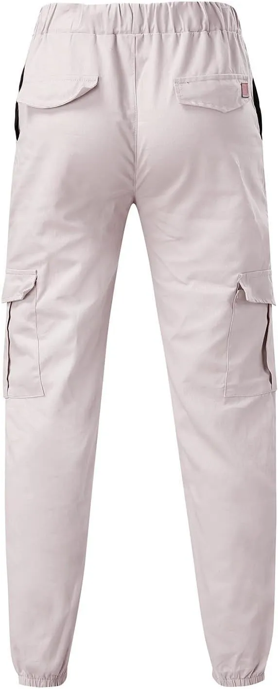 Mens 2023 Fashion Joggers Drawstring Waist Pants Sport Sweatpants Work Sports Loose Fit Hiking Trousers with Pockets