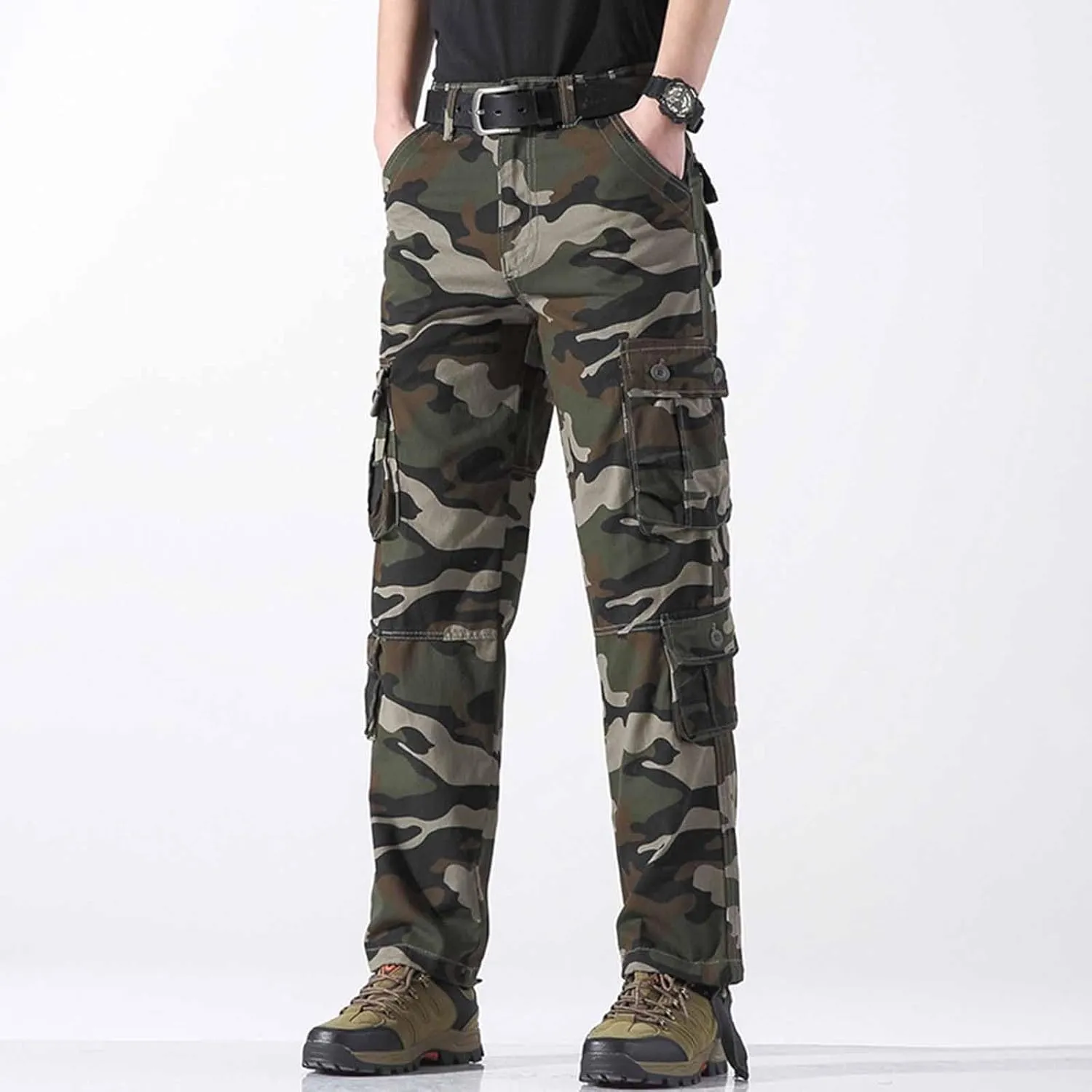 Men's Camouflage Tactical Multi-Pocket Cargo Pants - 2025 Outdoor Rip-Resistant Work Pants