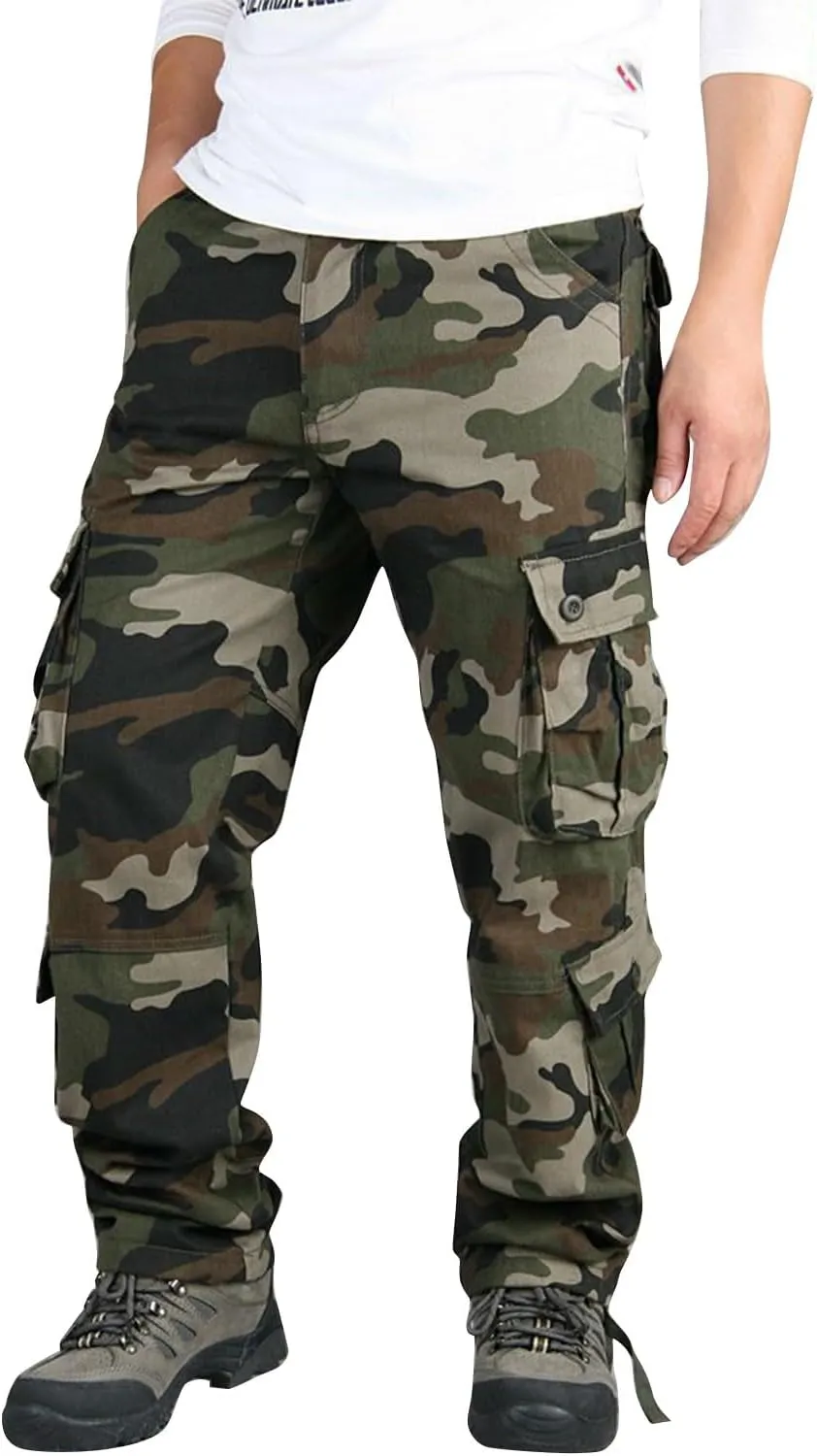 Men's Camouflage Tactical Multi-Pocket Cargo Pants - 2025 Outdoor Rip-Resistant Work Pants