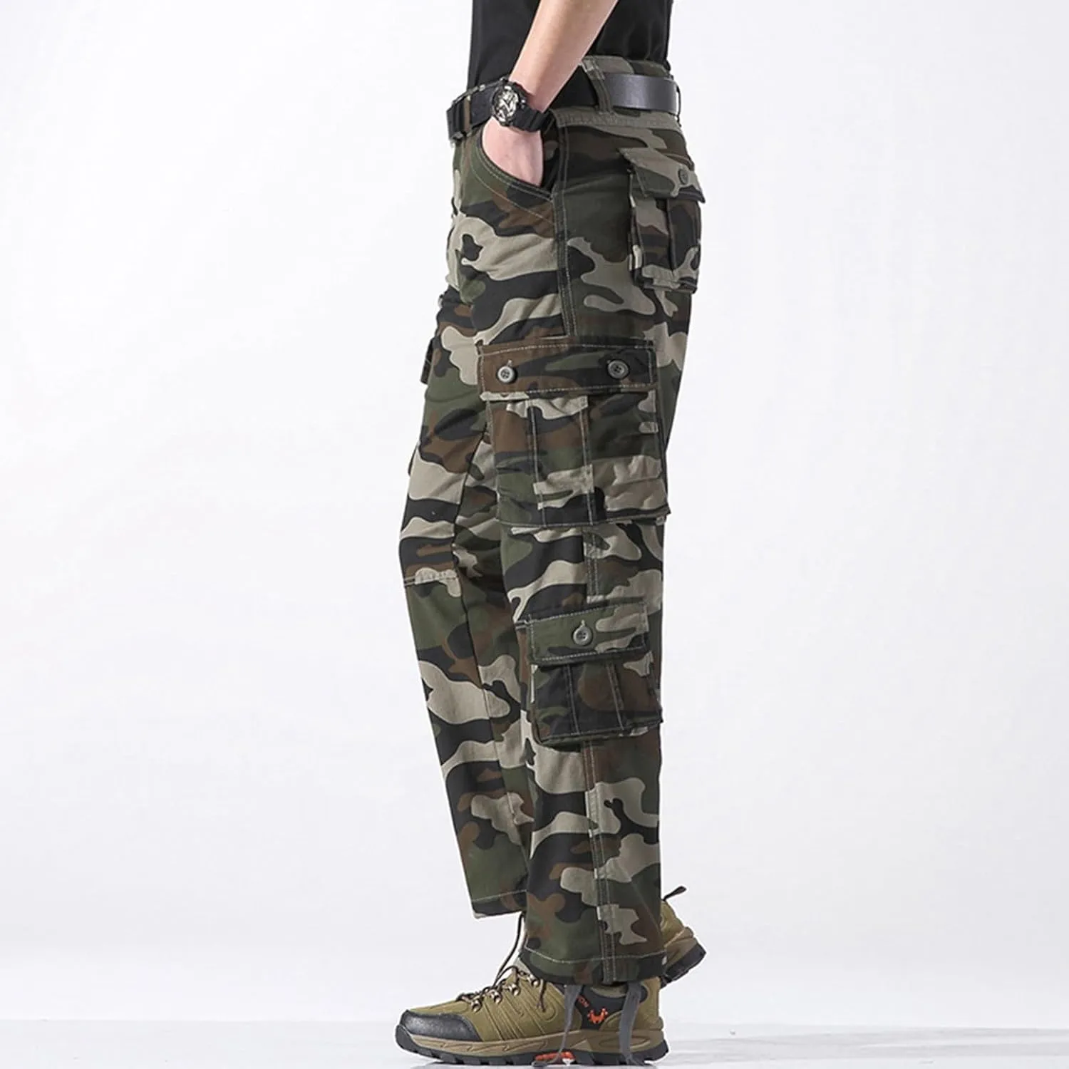 Men's Camouflage Tactical Multi-Pocket Cargo Pants - 2025 Outdoor Rip-Resistant Work Pants