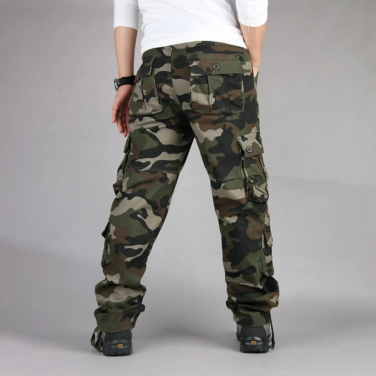 Men's Camouflage Tactical Multi-Pocket Cargo Pants - 2025 Outdoor Rip-Resistant Work Pants