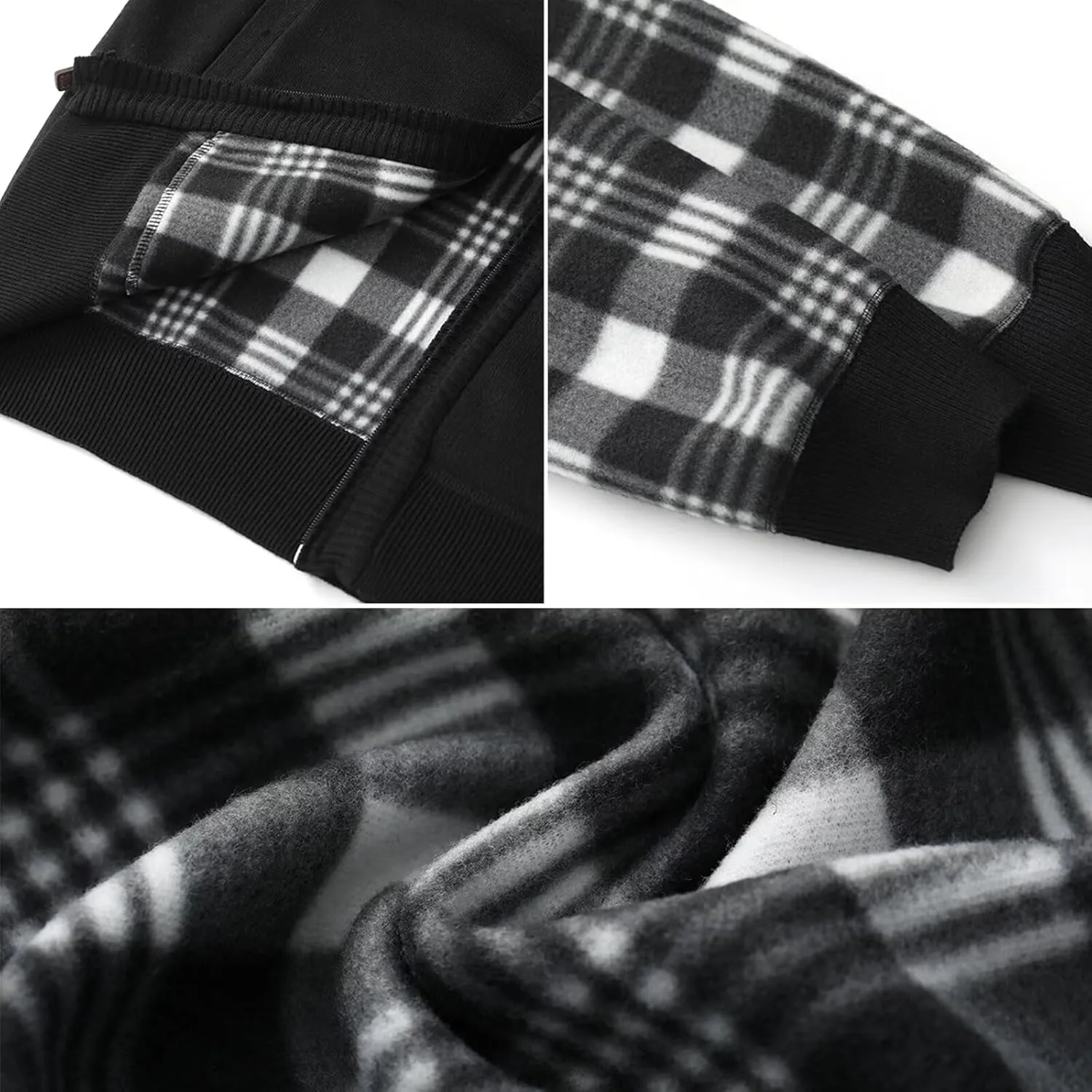 Men's Cardigan Full Zip Up Stand Collar Sweaters With Pockets Thick Sweater Jacket