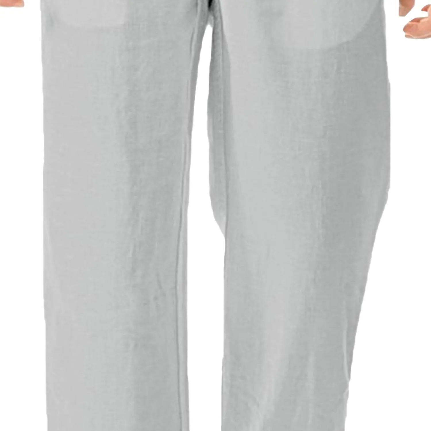 Men's Casual Elastic Waist Lantern Pants Lightweight Linen Lounge Trousers Classic Jogger Yoga Loose Chinos