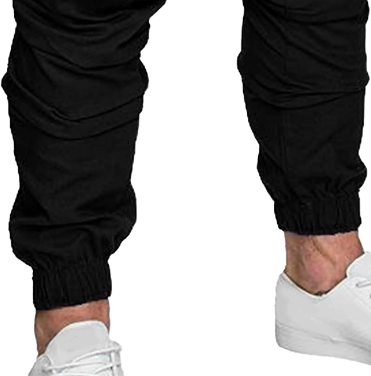 Mens Cotton Gym Sweatpants Trousers Casual Joggers Pants with Pockets Running Workout Hiking Chinos