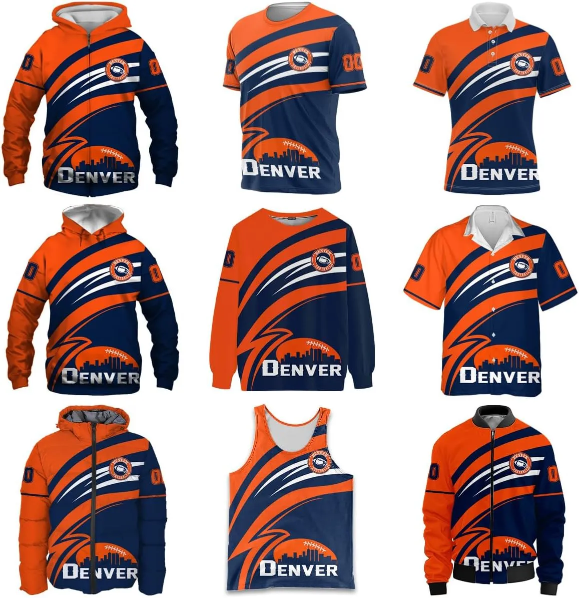 Mens Football American Football Personalized Puffer Jacket Plus Size Apparel Down Jacket Custom Name Number Logo S-5XL