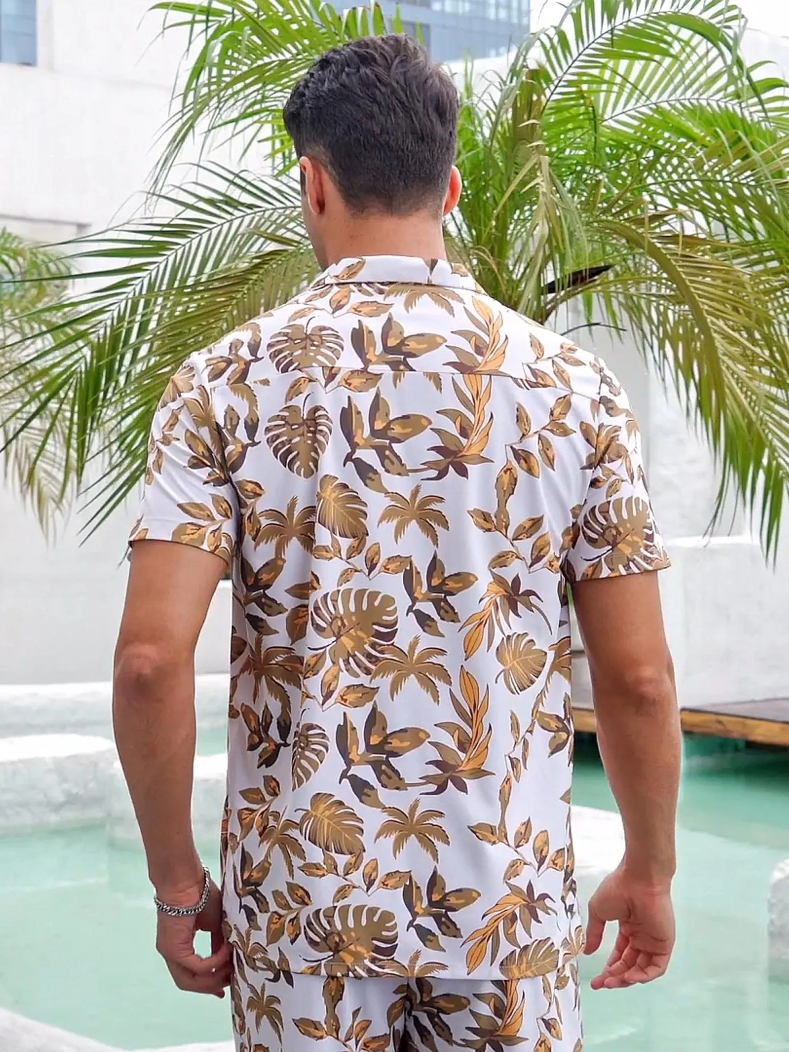 Men's Hawaiian Beach Set 2-Piece Set Summer Outfit Floral Set