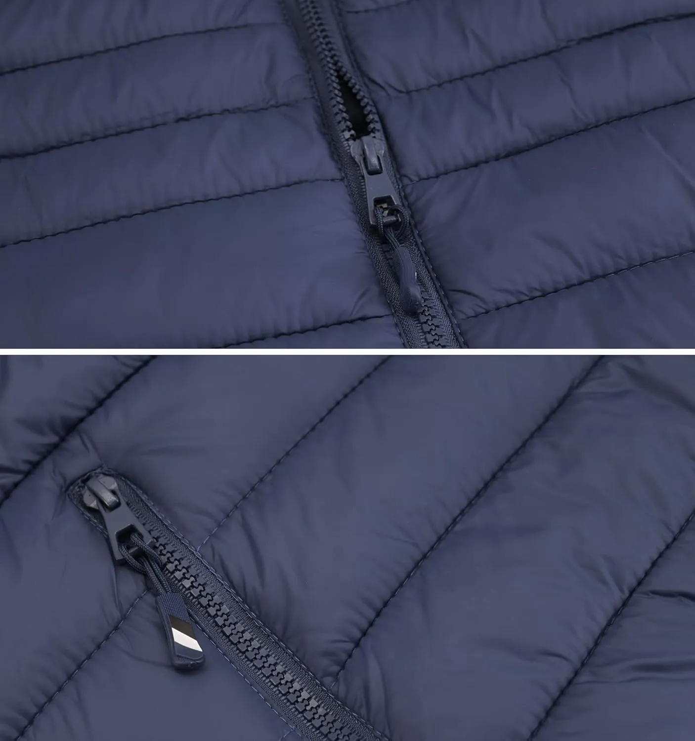 Men's Lightweight Full Zip Quilted Insulated Water Resistant Warm Puffer Vest