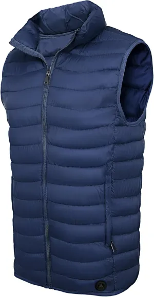 Men's Lightweight Puffer Vest Water-Resistant Golf Outdoor Winter Sleeveless Puffer Vest