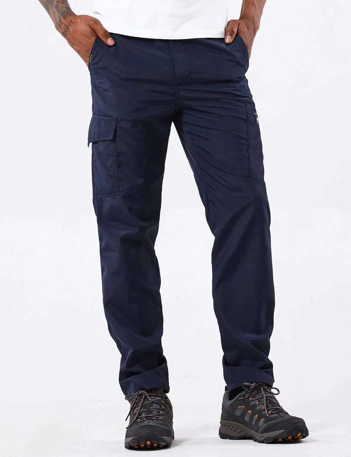 Men's Outdoor Hiking Pants Lightweight and Thick Fleece Cargo Climbing Camping Ski Trousers