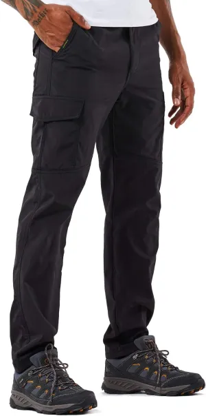 Men's Outdoor Hiking Pants Lightweight and Thick Fleece Cargo Climbing Camping Ski Trousers