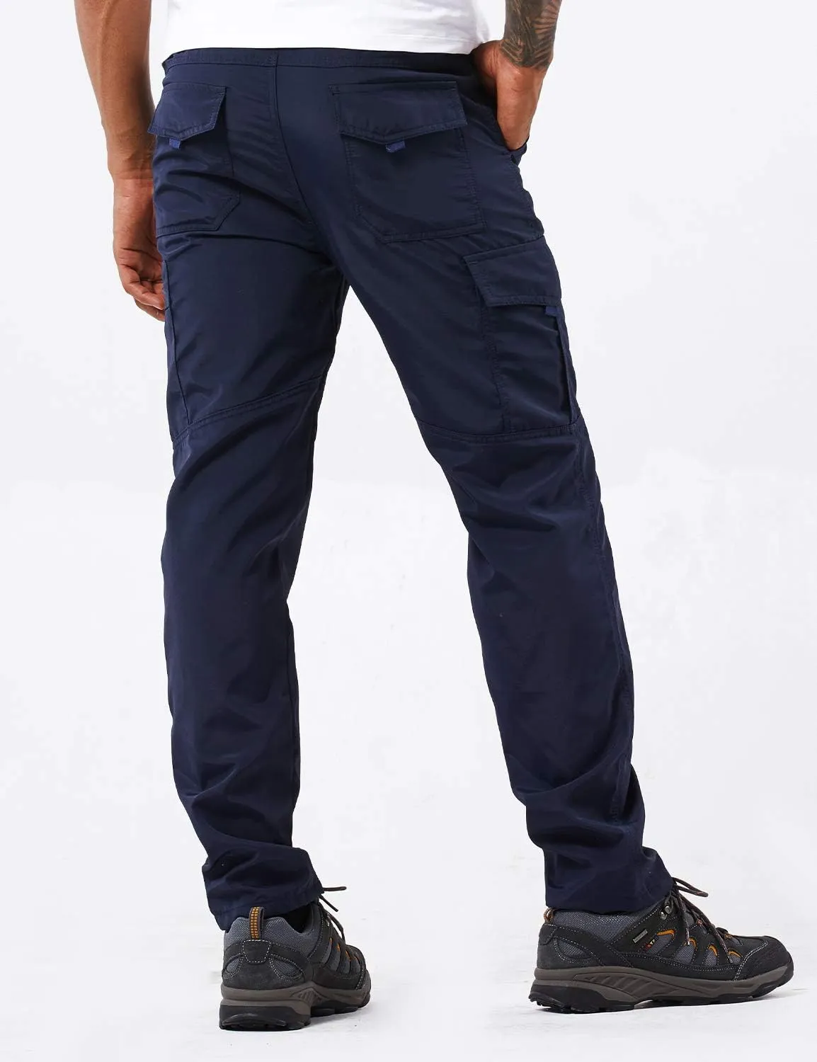 Men's Outdoor Hiking Pants Lightweight and Thick Fleece Cargo Climbing Camping Ski Trousers
