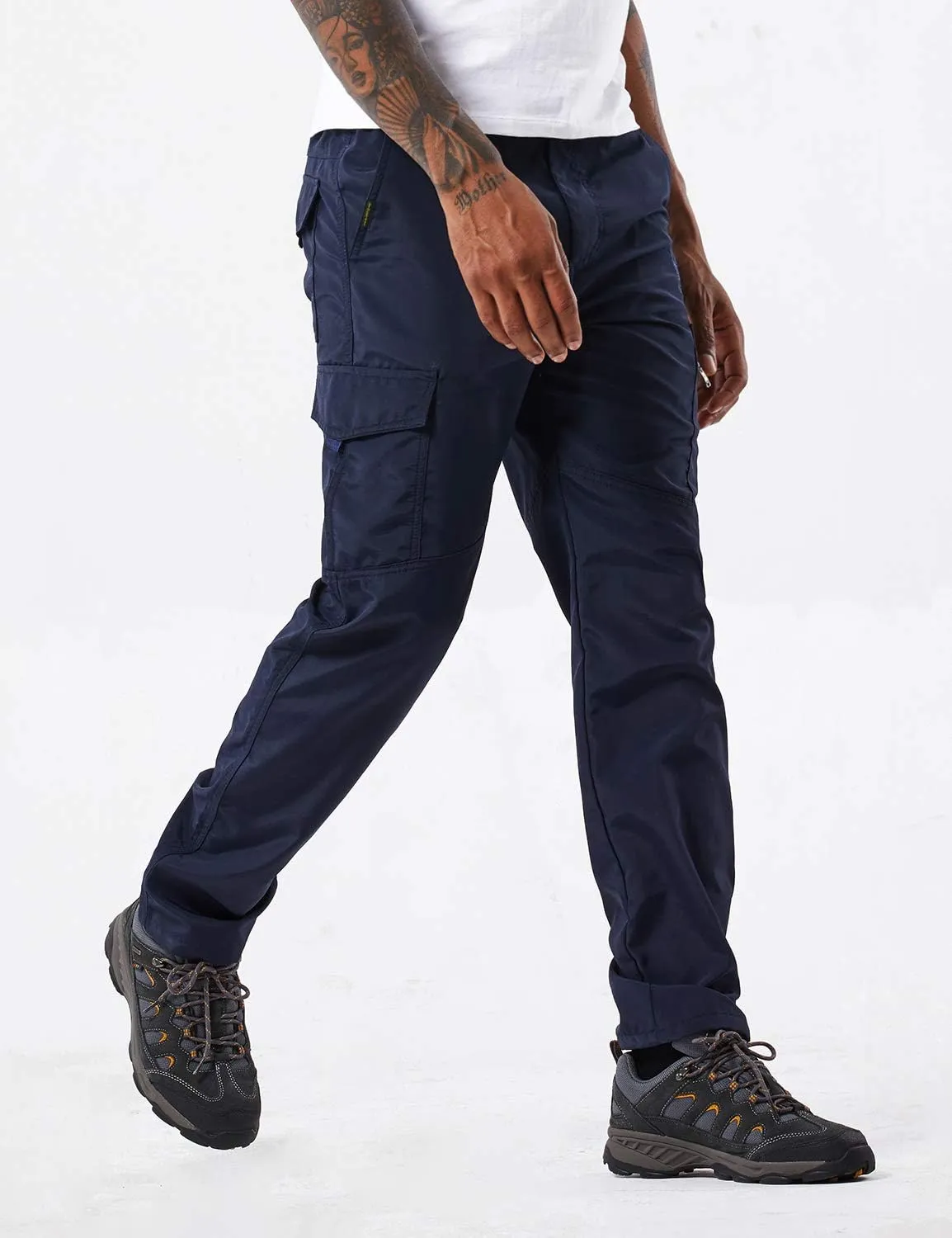 Men's Outdoor Hiking Pants Lightweight and Thick Fleece Cargo Climbing Camping Ski Trousers