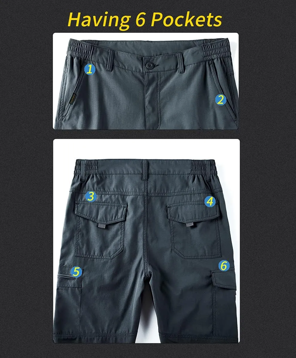 Men's Outdoor Hiking Pants Lightweight and Thick Fleece Cargo Climbing Camping Ski Trousers