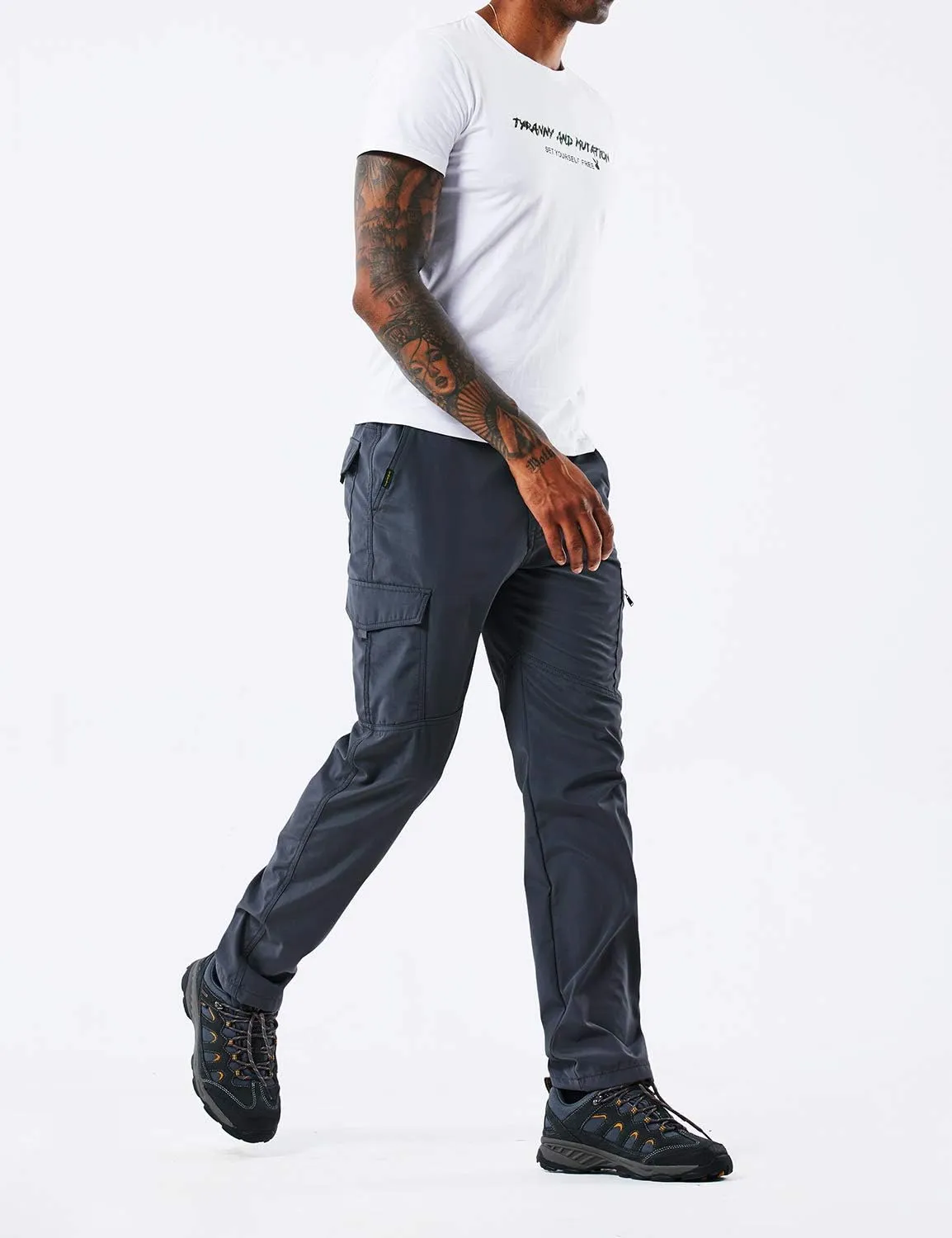 Men's Outdoor Hiking Pants Lightweight and Thick Fleece Cargo Climbing Camping Ski Trousers