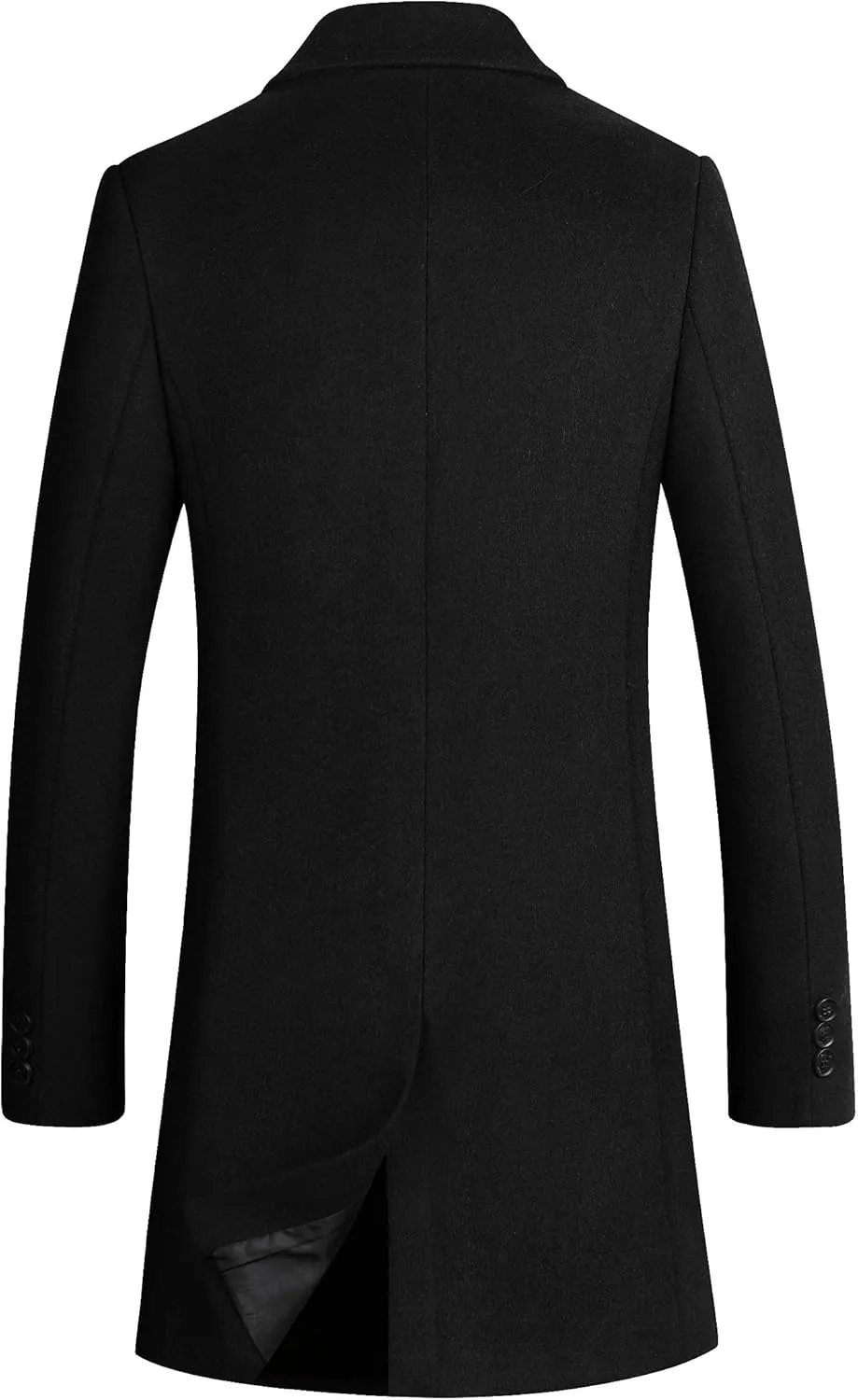 Men's Premium Wool Blend Double Breasted Long Pea Coat