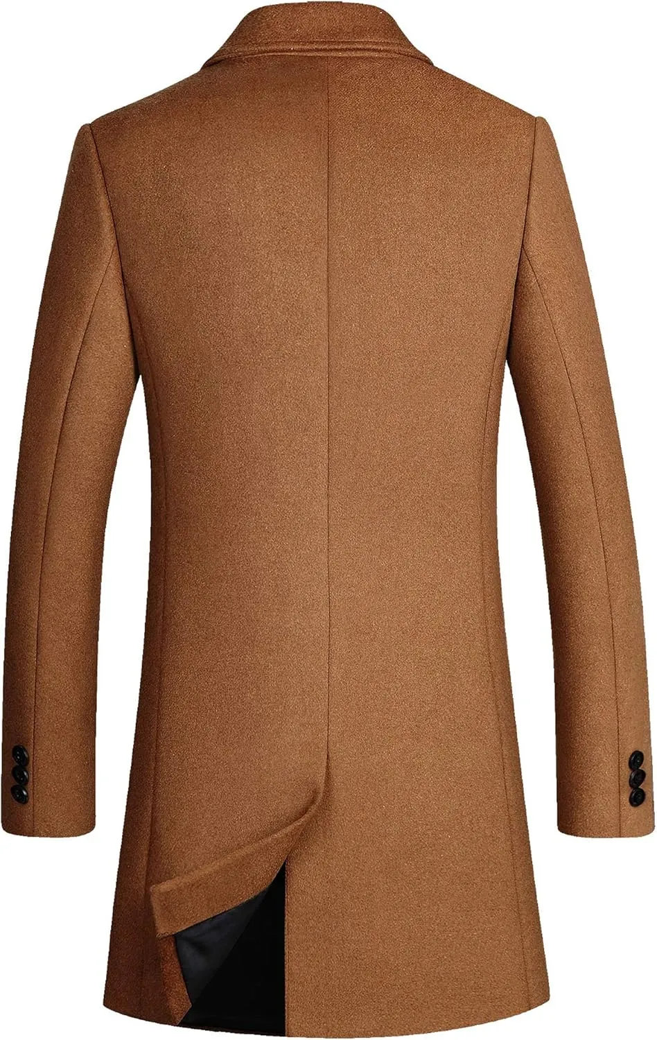 Men's Premium Wool Blend Double Breasted Long Pea Coat