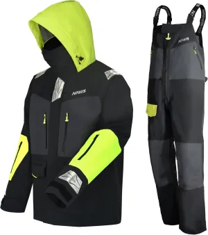 Men's Sailing Jacket & Bib Pants - Ocean PRO 3-Layer Shell, Waterproof, Breathable, Durable Combo Set