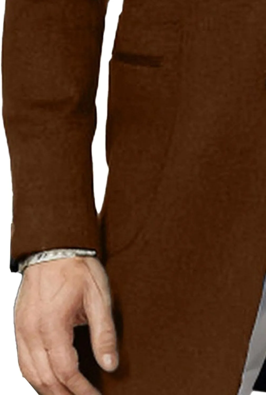 Men's Single Breasted Business Windbreaker Woolen Blend Long Trench Coat with Pocket Fall Winter Business Coat