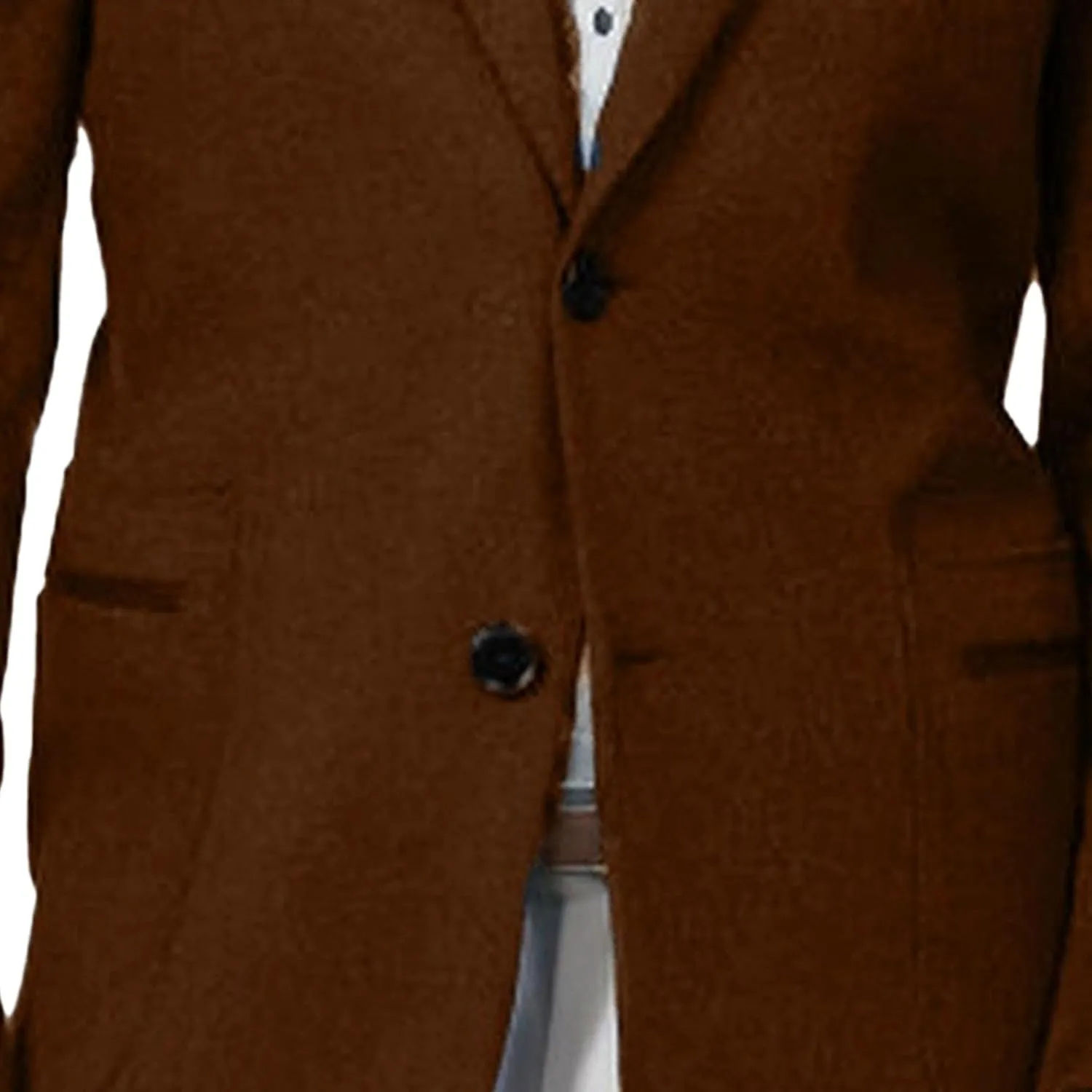 Men's Single Breasted Business Windbreaker Woolen Blend Long Trench Coat with Pocket Fall Winter Business Coat