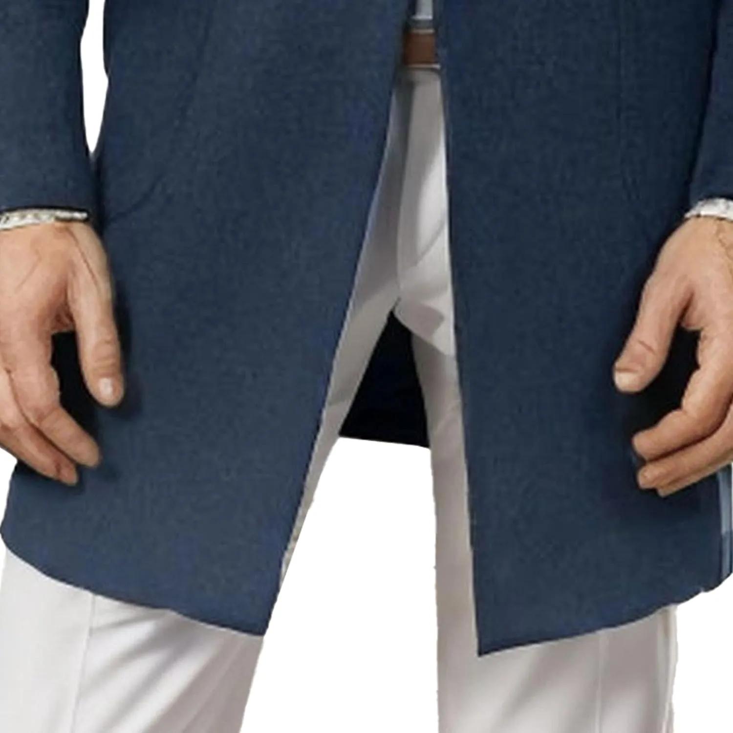 Men's Single Breasted Business Windbreaker Woolen Blend Long Trench Coat with Pocket Fall Winter Business Coat