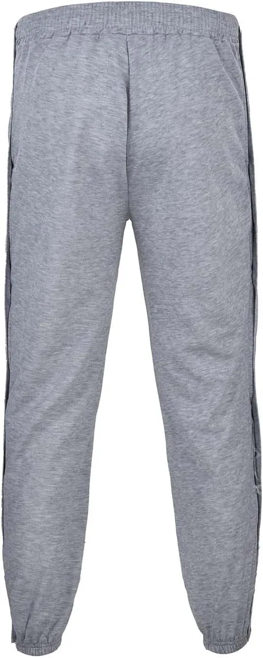 Mens Streetwear Cargo Jogger Pants Loose Fit Button Side Basketball Training Joggers with Elastic Cuffs Sweatpants