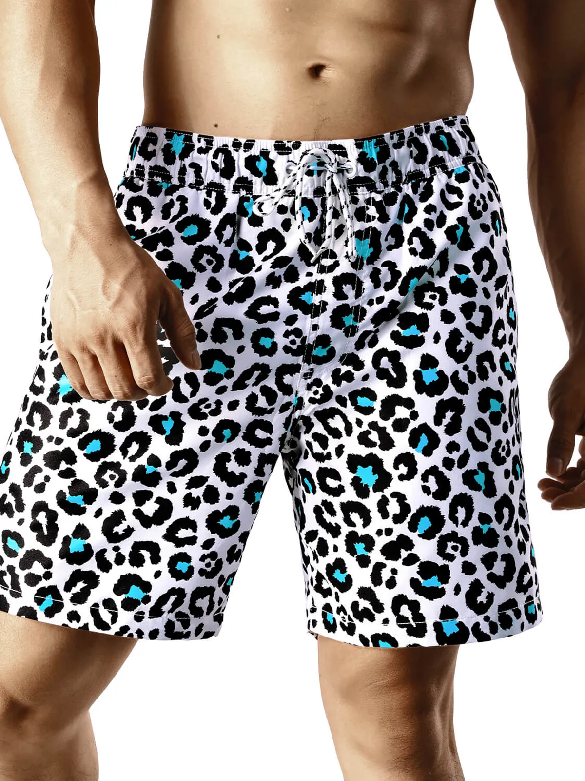 Men's Summer Funny Print Quick Dry Beach Swimming Trunks