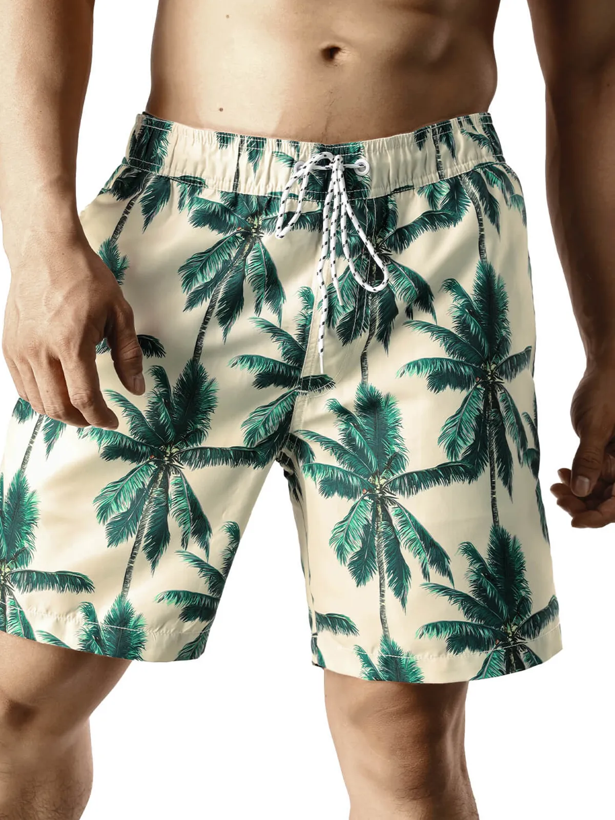 Men's Summer Funny Print Quick Dry Beach Swimming Trunks