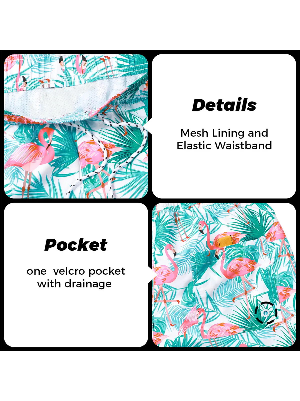 Men's Summer Funny Print Quick Dry Beach Swimming Trunks