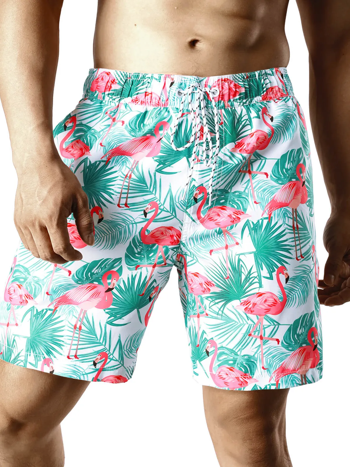 Men's Summer Funny Print Quick Dry Beach Swimming Trunks