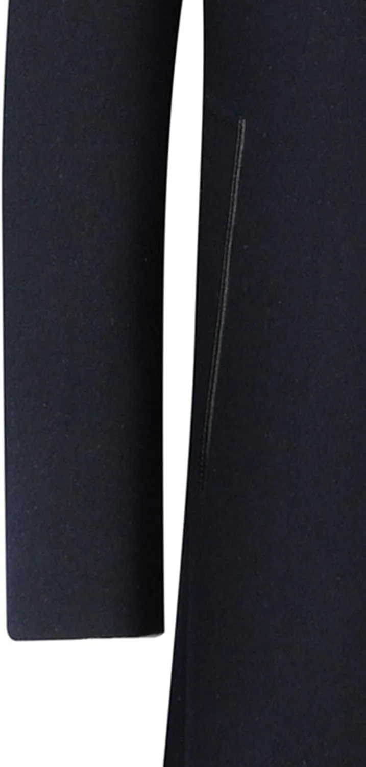 Men's Winter Trench Overcoat Coat Wool Blend Casual Suit Jacket Slim Fit Two Buttons Business Jacket