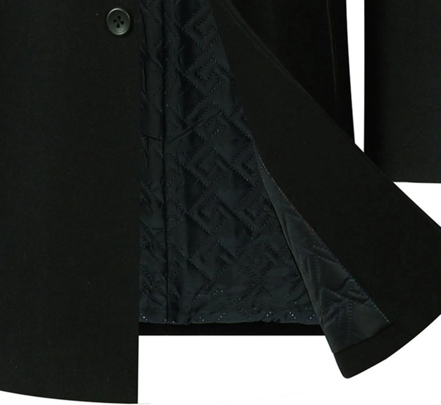 Men's Winter Trench Overcoat Coat Wool Blend Casual Suit Jacket Slim Fit Two Buttons Business Jacket