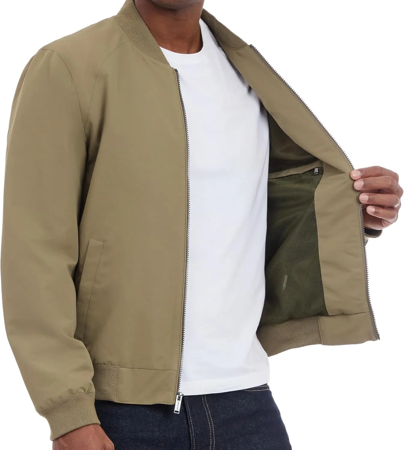 Michael Kors Men's Lightweight Bomber Jacket, Wind and Water Resistant