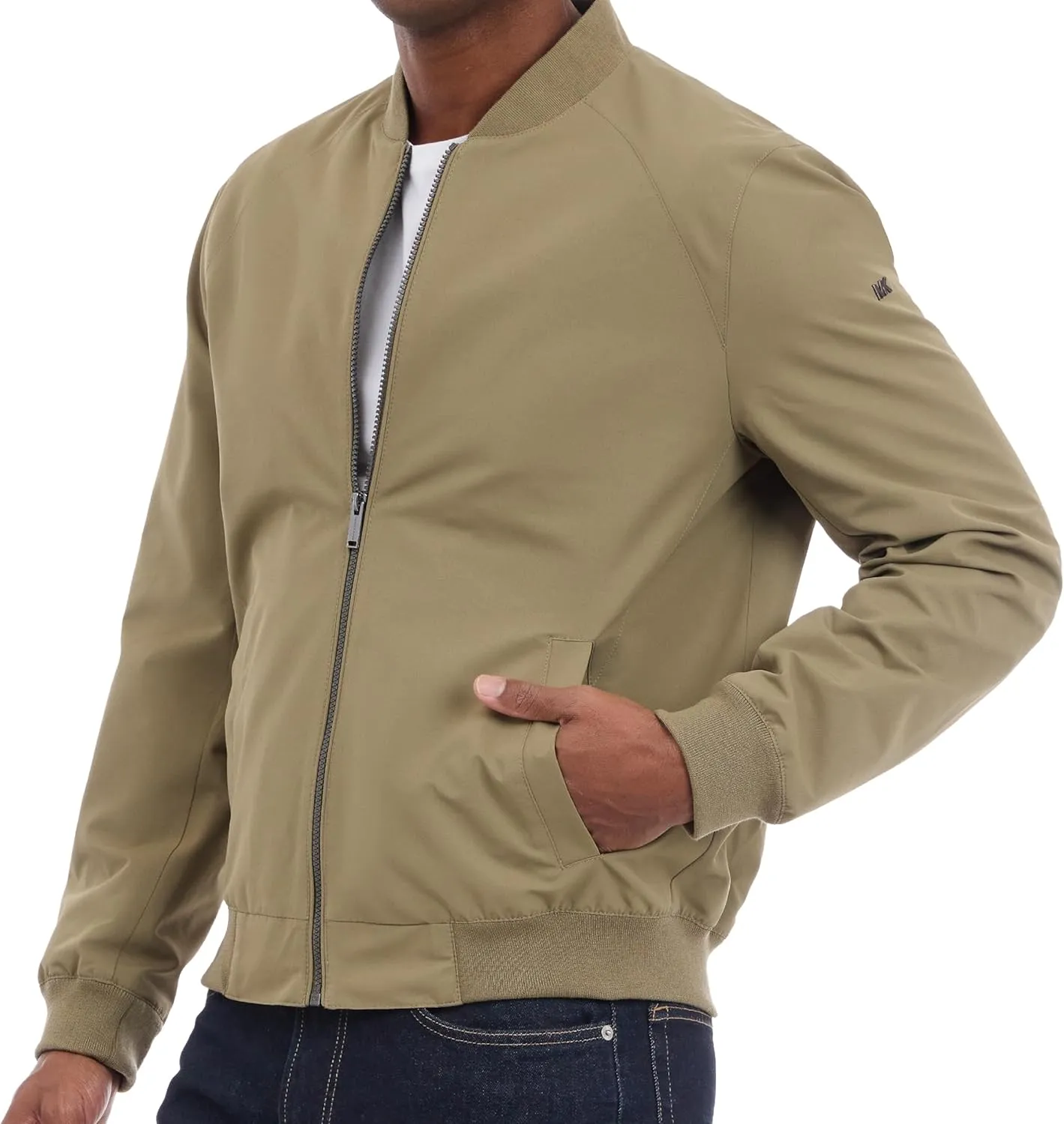 Michael Kors Men's Lightweight Bomber Jacket, Wind and Water Resistant