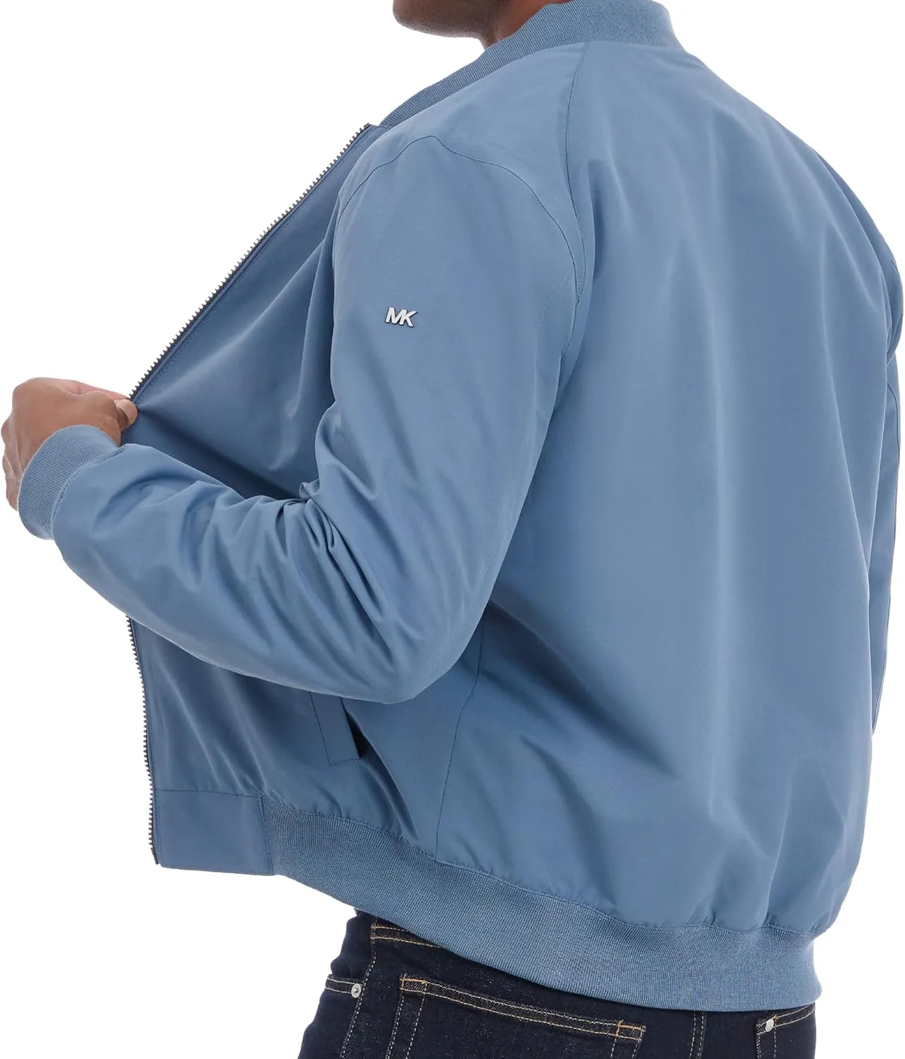 Michael Kors Men's Lightweight Bomber Jacket, Wind and Water Resistant