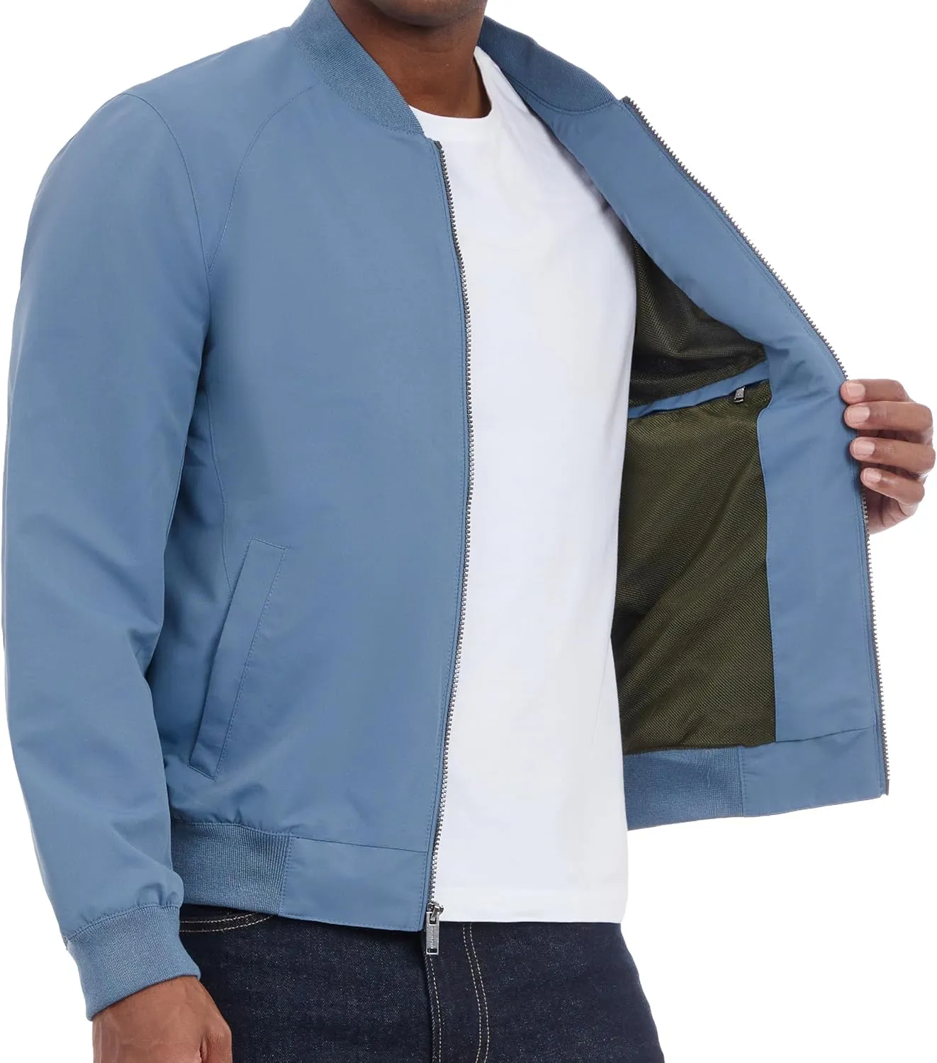 Michael Kors Men's Lightweight Bomber Jacket, Wind and Water Resistant