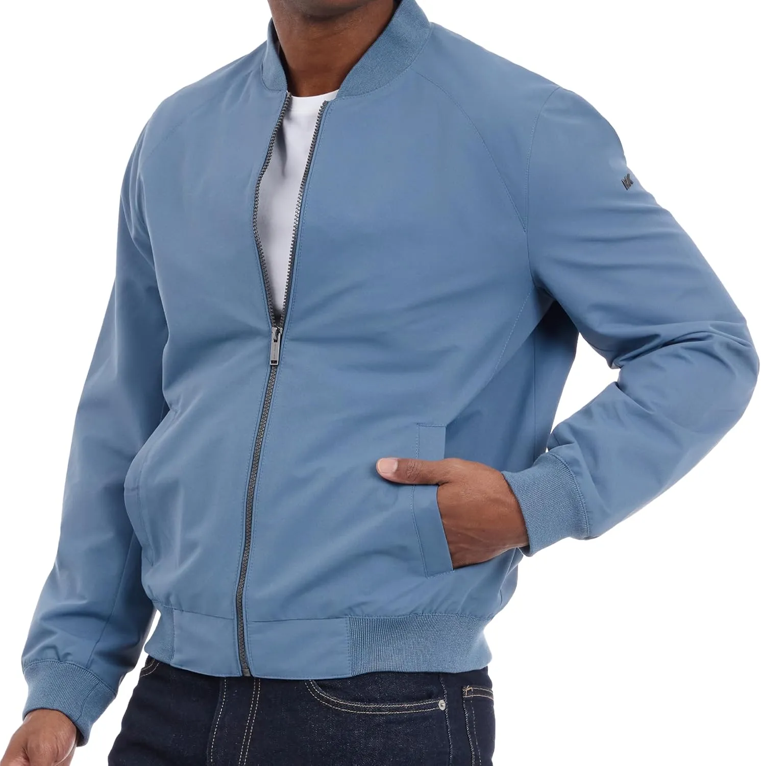 Michael Kors Men's Lightweight Bomber Jacket, Wind and Water Resistant