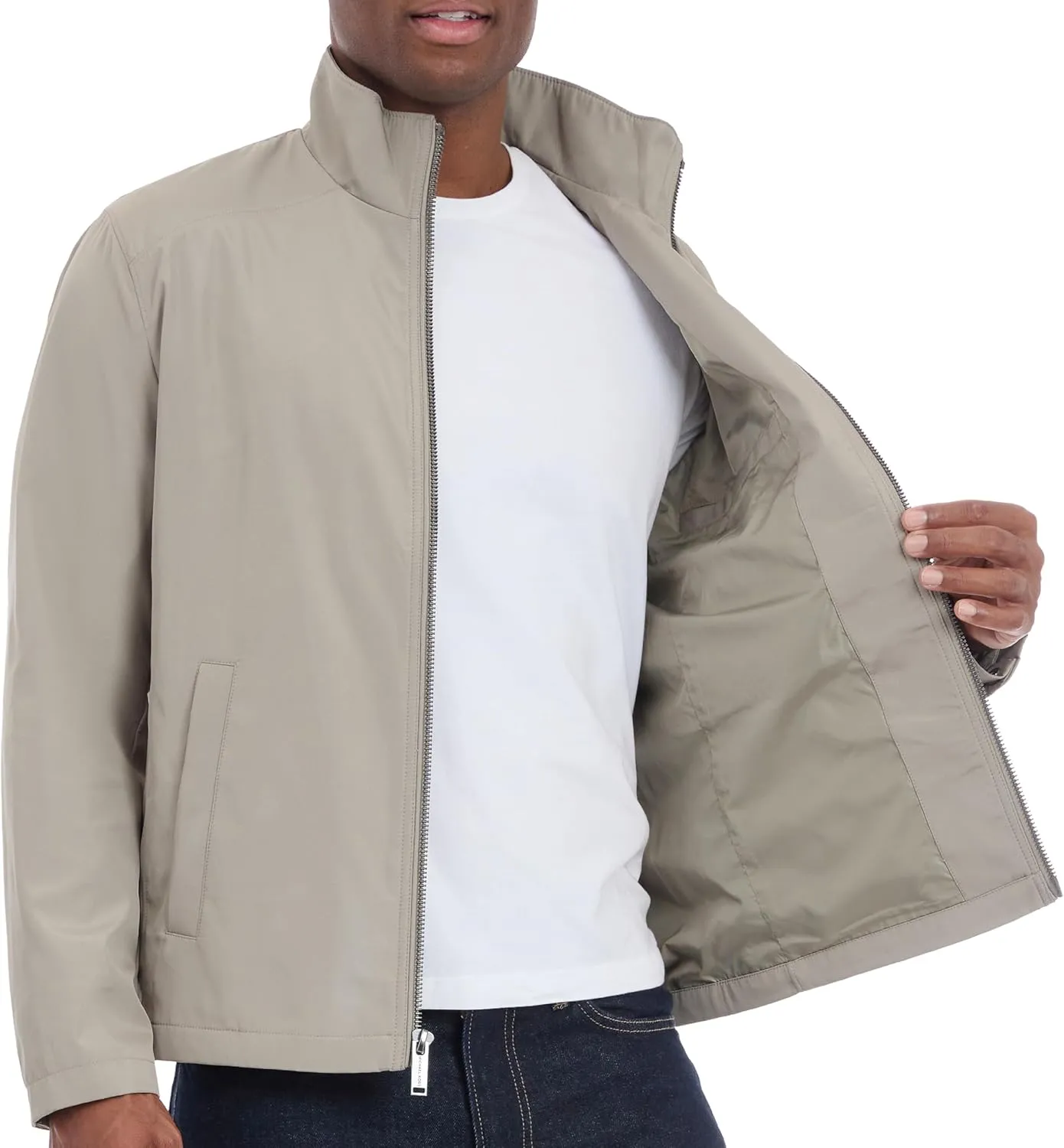 Michael Kors Men's Reinforced Polyester Jacket, Wind and Water Resistant