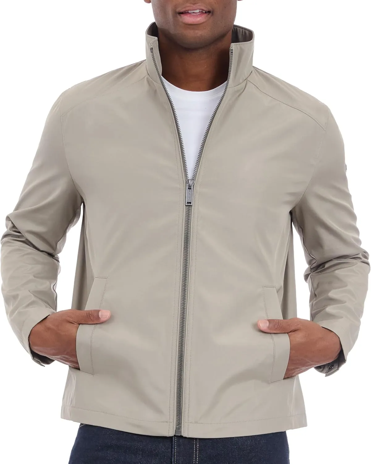 Michael Kors Men's Reinforced Polyester Jacket, Wind and Water Resistant