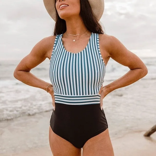 Minimalism Le Print Stripe Bikinis