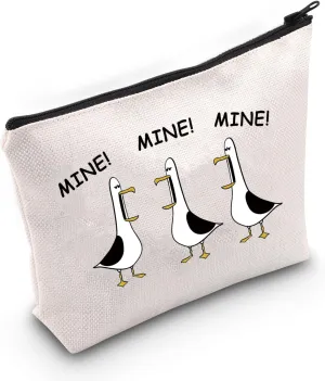 MNIGIU Cosmetic Bag - Makeup, Travel - White - Animal Pattern - Water-Resistant - Zipper Closure