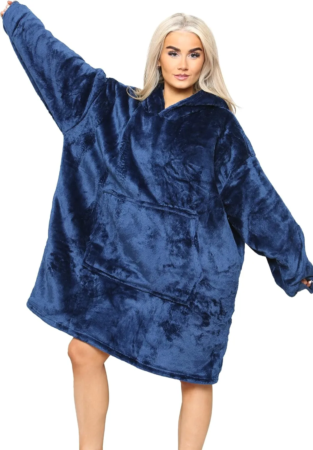 MS9 Women's Oversized Wearable Blanket Fleece Hoodie Sherpa Soft and Warm Lining